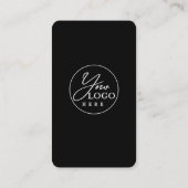 Zwart Verbind met ons Social Media QR Code Visitekaartje (Achterkant)