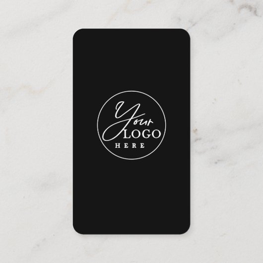 Zwart Verbind met ons Social Media QR Code Visitekaartje (Achterkant)