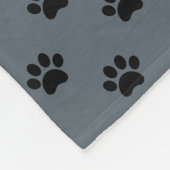Zwart verf afdrukken op grijs gepersonaliseerd lei fleece deken (Hoek)
