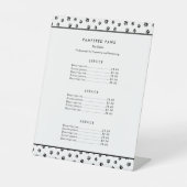 Zwart verf drukt professionele Pet Salon Services Reclamebord Met Voetstuk (Voorkant)