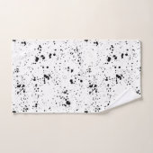 Zwart verf splatter patroon bad handdoek (Handdoek)