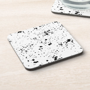Zwart verf splatter patroon bier onderzetter