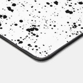 Zwart verf splatter patroon bureaumat (Hoek)