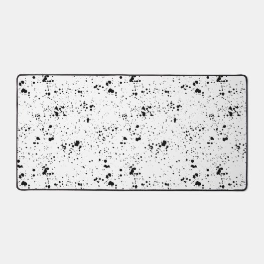 Zwart verf splatter patroon bureaumat (Voorkant)