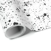 Zwart verf splatter patroon cadeaupapier (Rol Hoek)