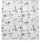 Zwart verf splatter patroon douchegordijn (Voorkant)