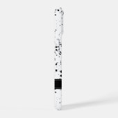 Zwart verf splatter patroon | Jouw namen toevoegen iPhone 15 Case (Rechterkant)