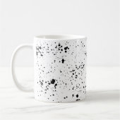 Zwart verf splatter patroon koffiemok (Links)