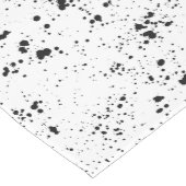 Zwart verf splatter patroon medium tafelloper (Hoek)