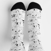 Zwart verf splatter patroon sokken (Top)