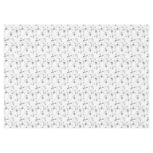 Zwart verf splatter patroon tafelkleed (Voorkant (Horizontaal))