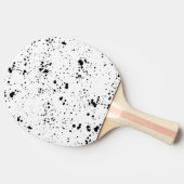 Zwart verf splatter patroon tafeltennisbatje (Zijkant)