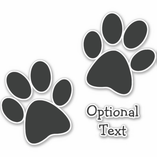 Zwart verfdrukken Ontwerpcontour Sticker (Voorkant)