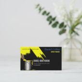 Zwart verfpenseel Visitekaartje (Staand voorkant)