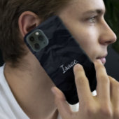 Zwart Verfrommelde Document minimalistische Douane Case-Mate iPhone Case