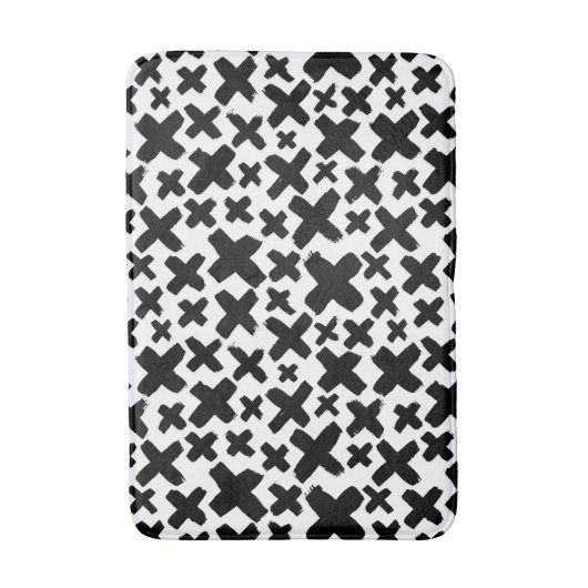 Zwart verfspatroon badmat (Voorkant Verticaal)