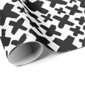 Zwart verfspatroon cadeaupapier (Rol Hoek)