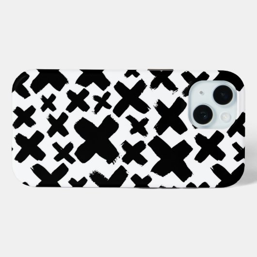 Zwart verfspatroon Case-Mate iPhone case (Achterkant (horizontaal))