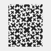 Zwart verfspatroon fleece deken (Voorkant)