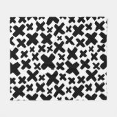 Zwart verfspatroon fleece deken (Voorkant (Horizontaal))