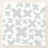 Zwart verfspatroon glazen onderzetter (Achterkant)