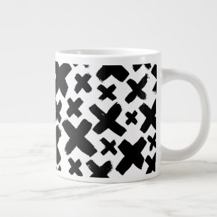 Zwart verfspatroon grote koffiekop