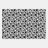 Zwart verfspatroon inpakpapier vel (Voorkant 3)
