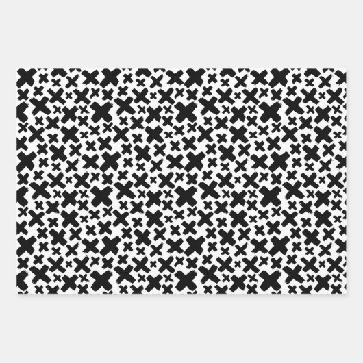 Zwart verfspatroon inpakpapier vel (Voorkant)