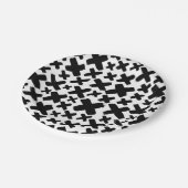 Zwart verfspatroon papieren bordje (Gekanteld)