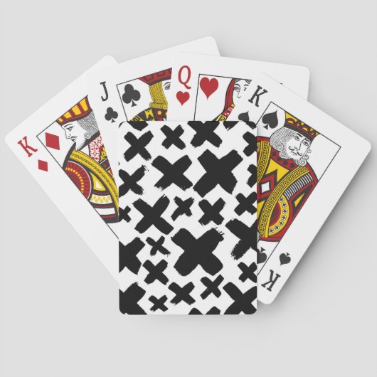 Zwart verfspatroon pokerkaarten (Achterkant)