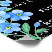 Zwart vergeet me niet om een foto-herdenking te ma poster (Hoek)