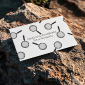 Zwart vergrootglas Patroon Privé rechercheur Visitekaartje