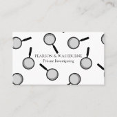 Zwart vergrootglas Patroon Privé rechercheur Visitekaartje (Voorkant)