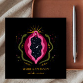 Zwart Verloskundige Diensten Zwangerschap Zwangers Vierkante Visitekaartje