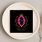 Zwart Verloskundige Diensten Zwangerschap Zwangers Vierkante Visitekaartje