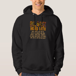 Zwart vermengd met Shea Butter Melanin Afro Americ Hoodie