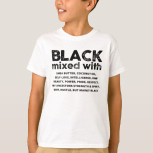 Zwart vermengd met zwarte schimmelgeschiedenis maa t-shirt