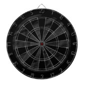 Zwart vernieuwd retrorpapier dartbord (Voorkant)