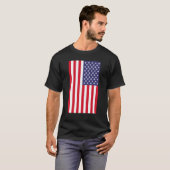 Zwart Verticaal Amerikaanse Vlag Shirt (Voorkant volledig)
