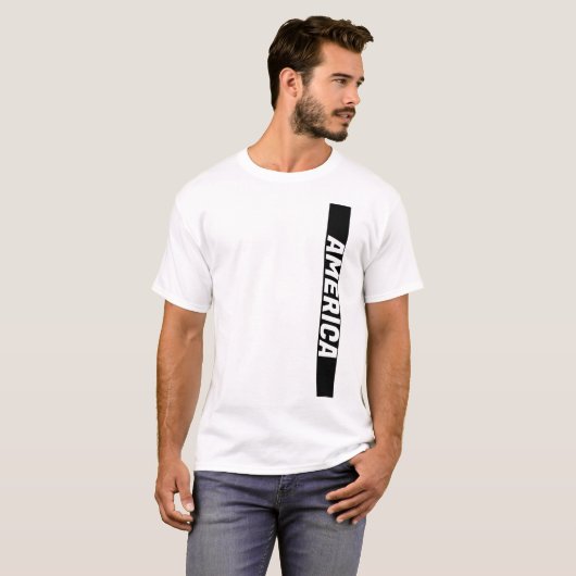 zwart verticaal banner T-shirt (Voorkant volledig)