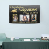 Zwart Vervagen Filter Effect Foto Afstuderen Banne Spandoek (Beurs)