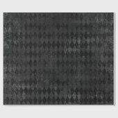 Zwart vervormd harlequin-patroon cadeaupapier (Vlak)