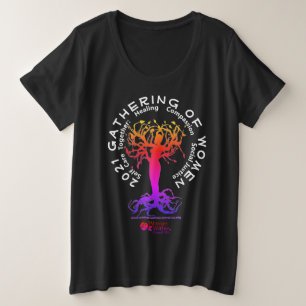 Zwart verzamelen/Verschillen/Witte letters Grote Maat T-shirt