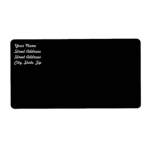 Zwart verzendlabel