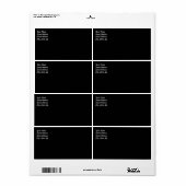 Zwart verzendlabel (Full Sheet)