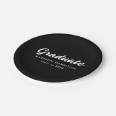 Zwart vet Afstuderen Papieren Bordje (Gekanteld)