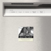 Zwart Vet Banner Foto Save The Date Magnet (Insitu (Vaatwasser))