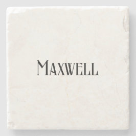 Zwart Vet Moderne Typografie Achternaam Stenen Onderzetter