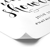 Zwart vet script Vrijgezellenfeest Welkomstteken Poster (Hoek)