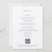 Zwart Victoriaans Lijst bruiloft Kaart (Achterkant)